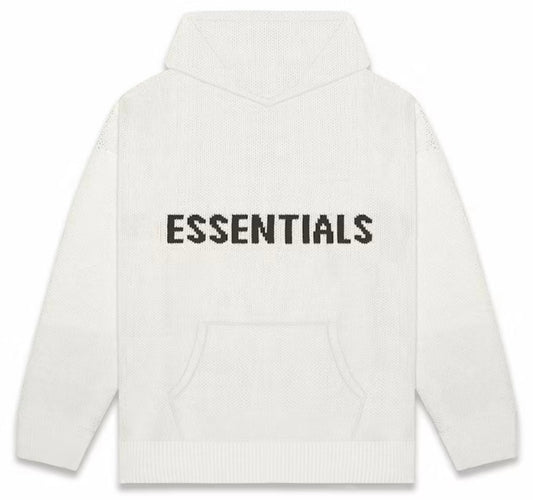 Fear Of God Essentials Knit Pullover Hoodie Oatmeal