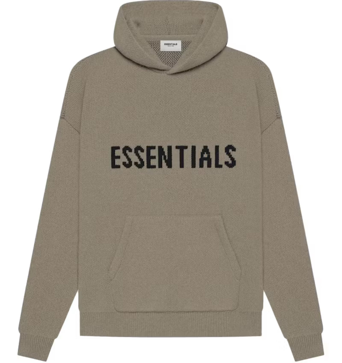 Fear Of God Essentials Knit Pullover Hoodie Taupe