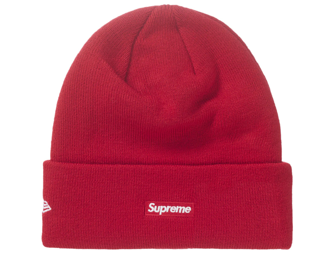 Supreme New Era Script Logo Beanie Red FW24