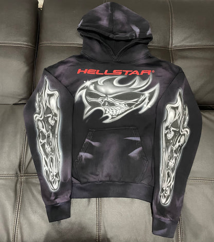 Hellstar Airbrushed Skull Hoodie