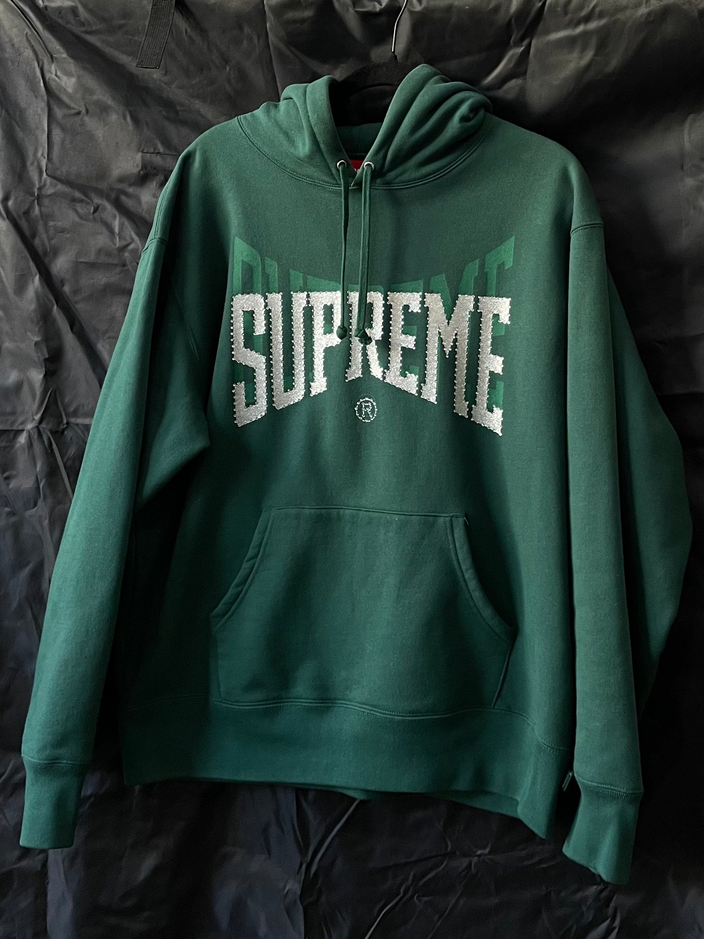 (Used Size Medium) Supreme Rhinestone Shadow Hoodie (2022)