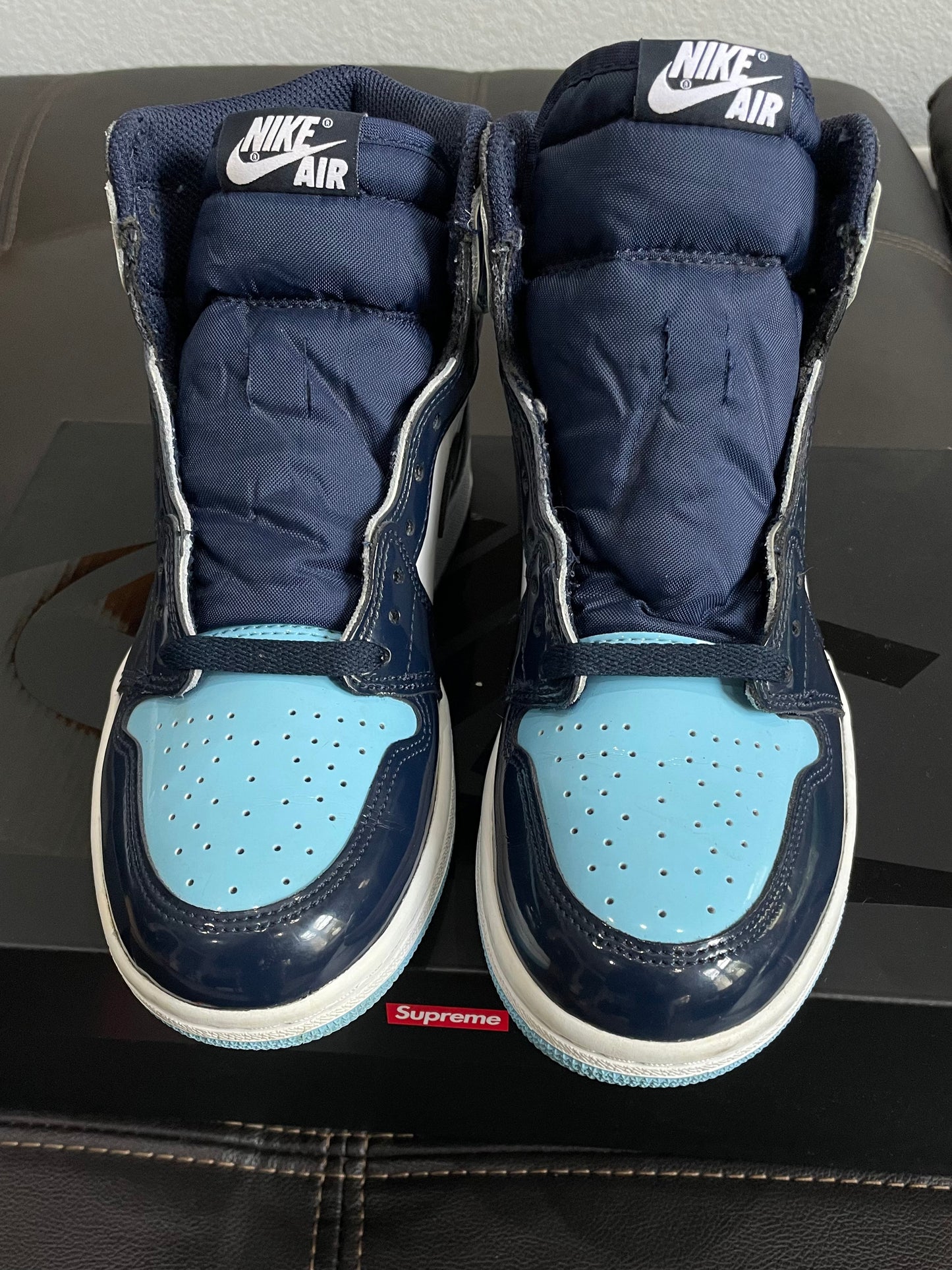 (Used Size 7W) Jordan 1 Patent Blue Chill