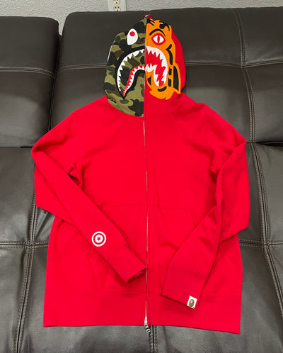 (Used Size Medium) Bape Split Full Zip Hoodie