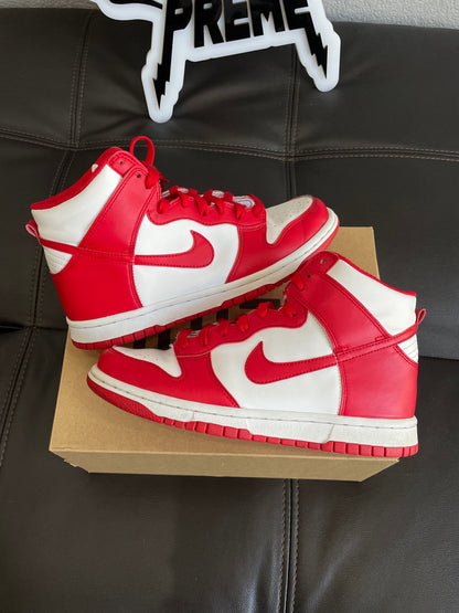 (Used Size 6Y) Nike Dunk High Championship Red