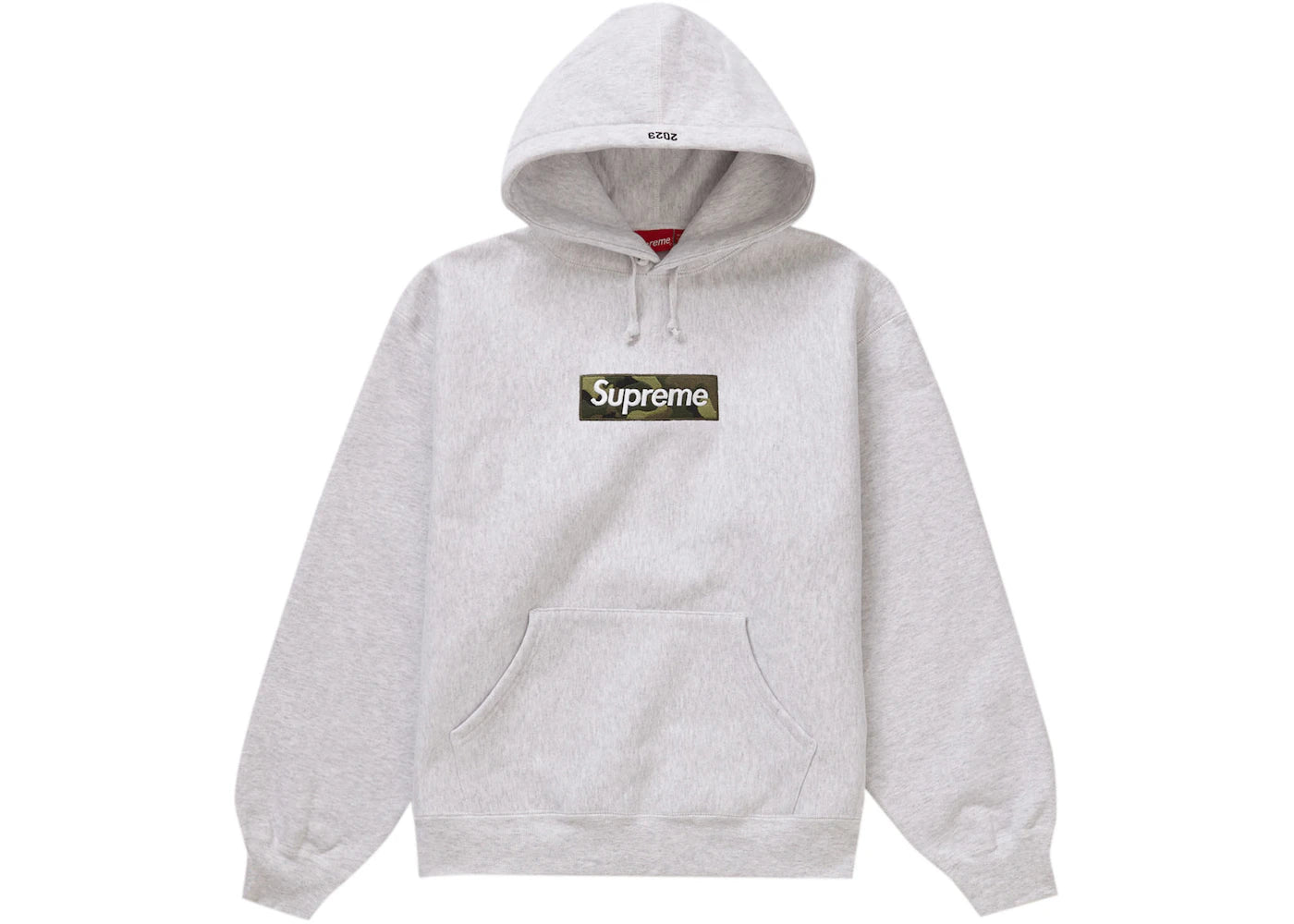 Supreme Box Logo Hooded Sweatshirt FW23 Ash Grey