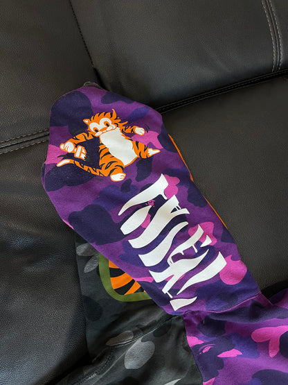 (Used Size Large) Bape Split Camo Full Zip Hoodie (Runs Small)