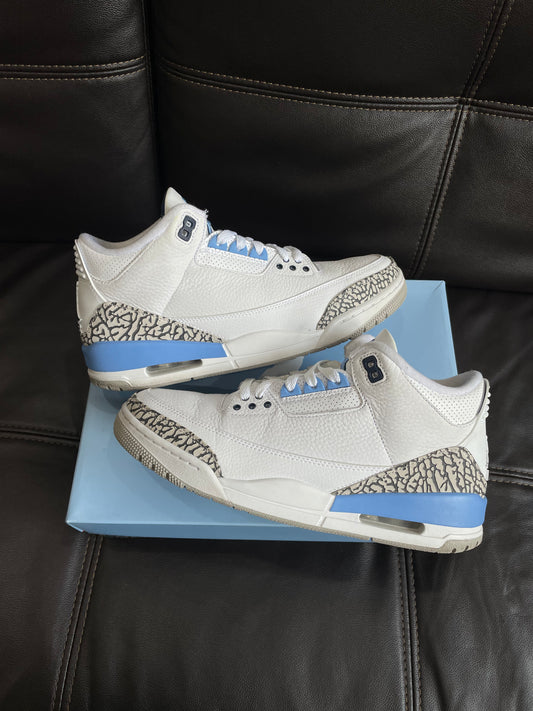 (Used Size 9.5M) Jordan 3 UNC (2020)