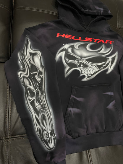 Hellstar Airbrushed Skull Hoodie