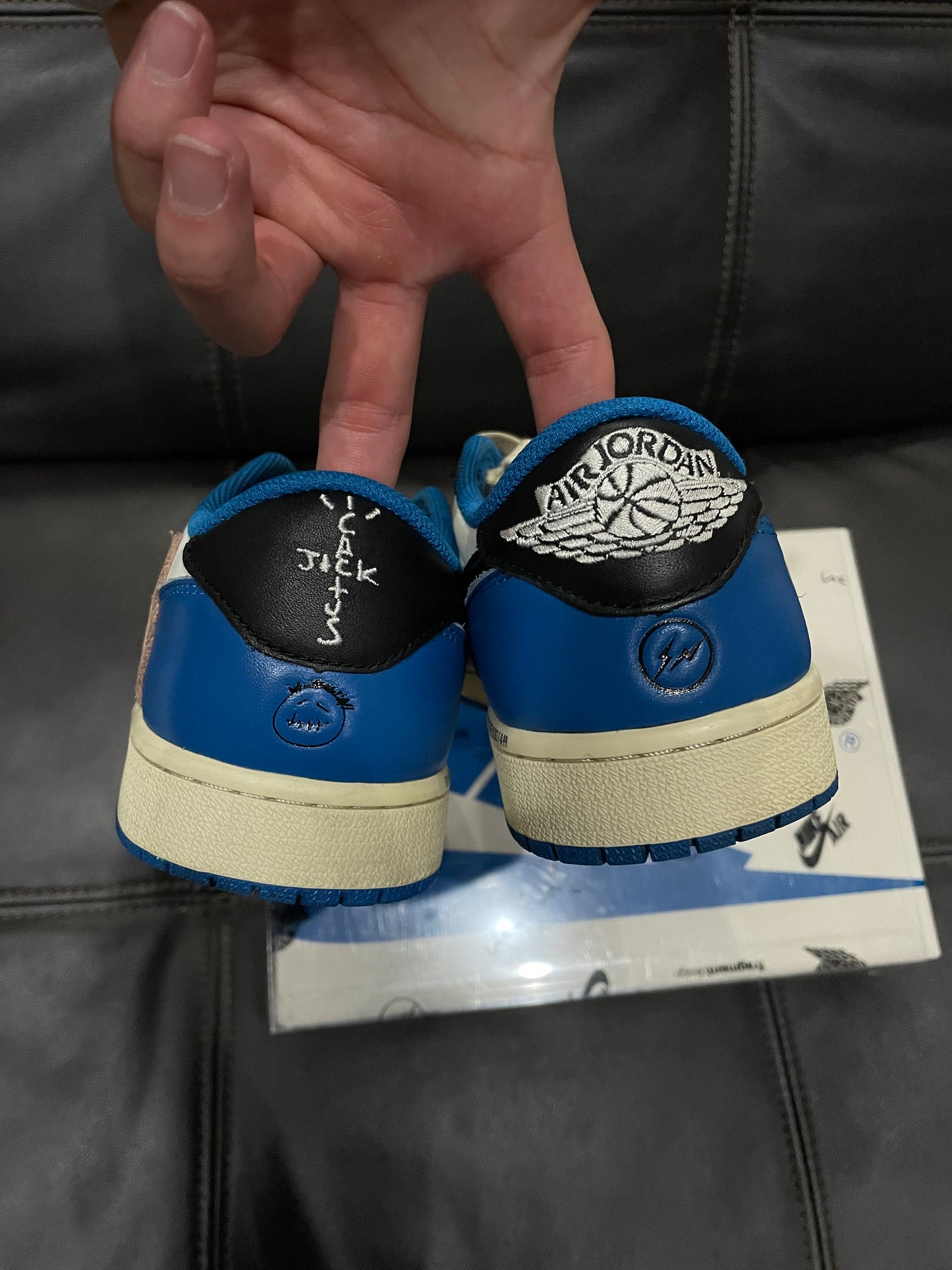 (Used Size 9.5M) Jordan 1 Low Travis Scott Fragment