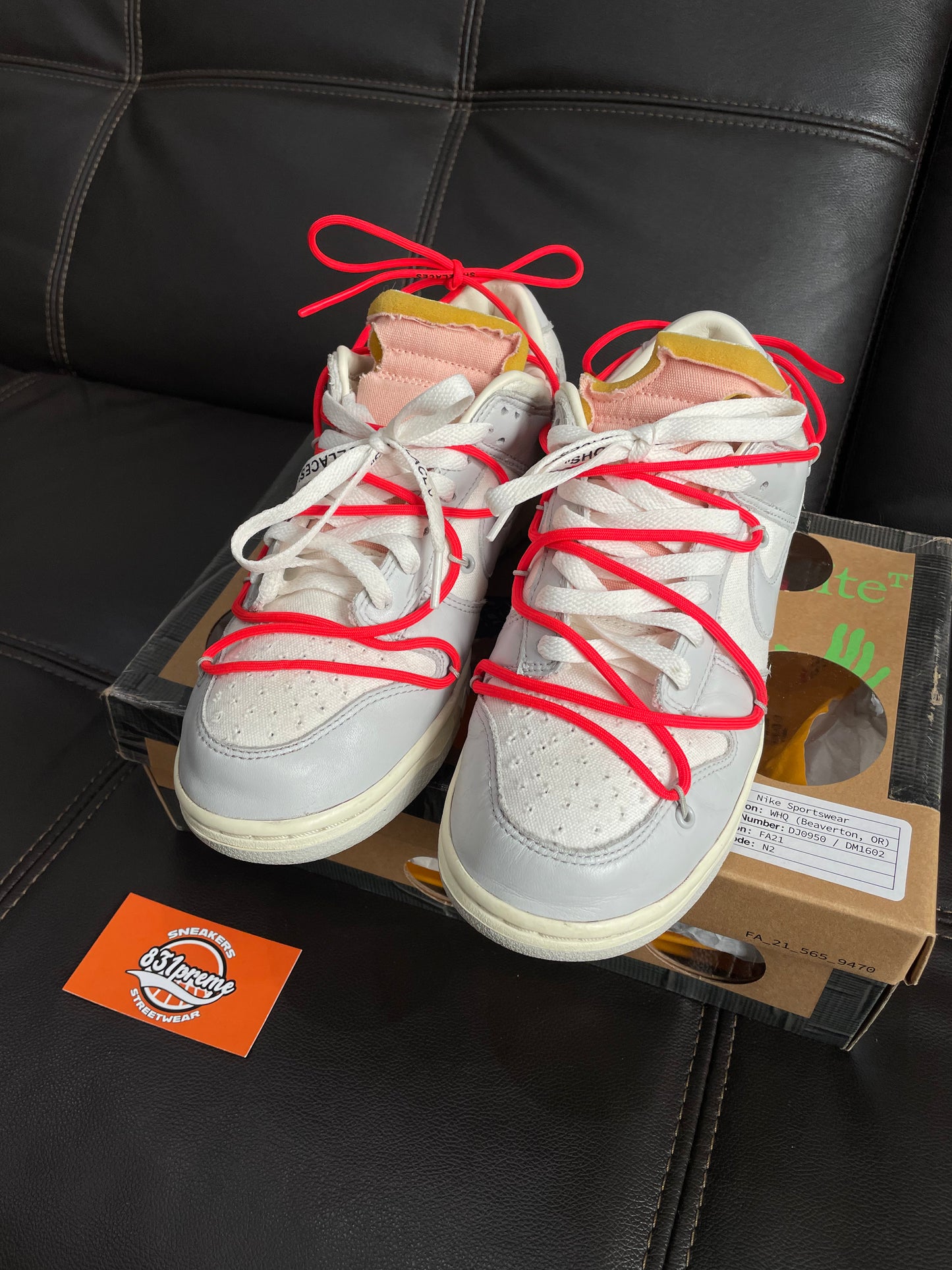 (Used Size 9M) Nike Off-White Dunk Low Lot 6 Of 50