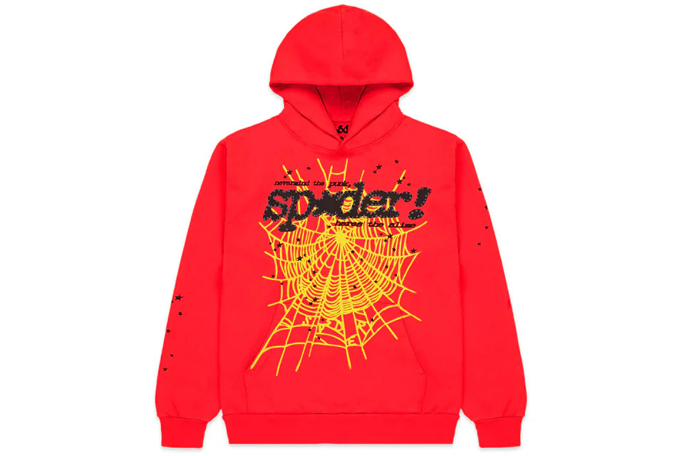 Sp5der P*nk V2 Hoodie Red