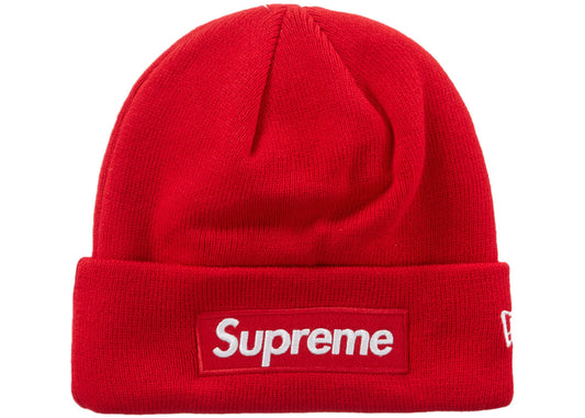 Supreme New Era Box Logo Beanie FW23 Red