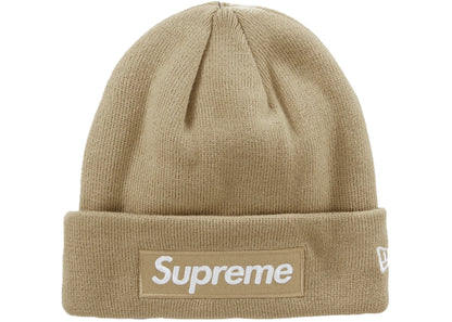 Supreme New Era Box Logo Beanie FW23 Sand