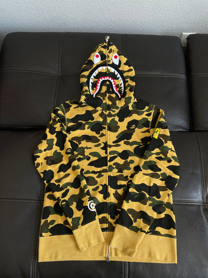 (Used Size Medium) Bape PONR Camo Full Zip Hoodie