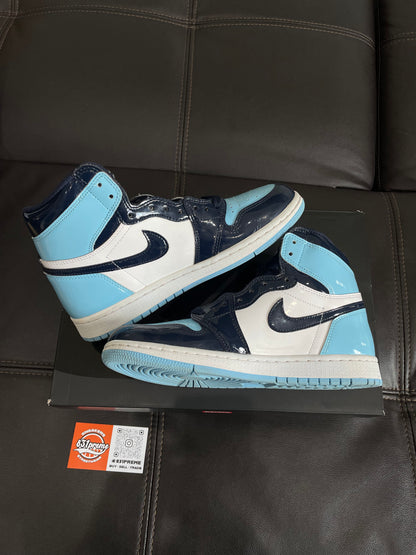 (Used Size 7W) Jordan 1 Patent Blue Chill