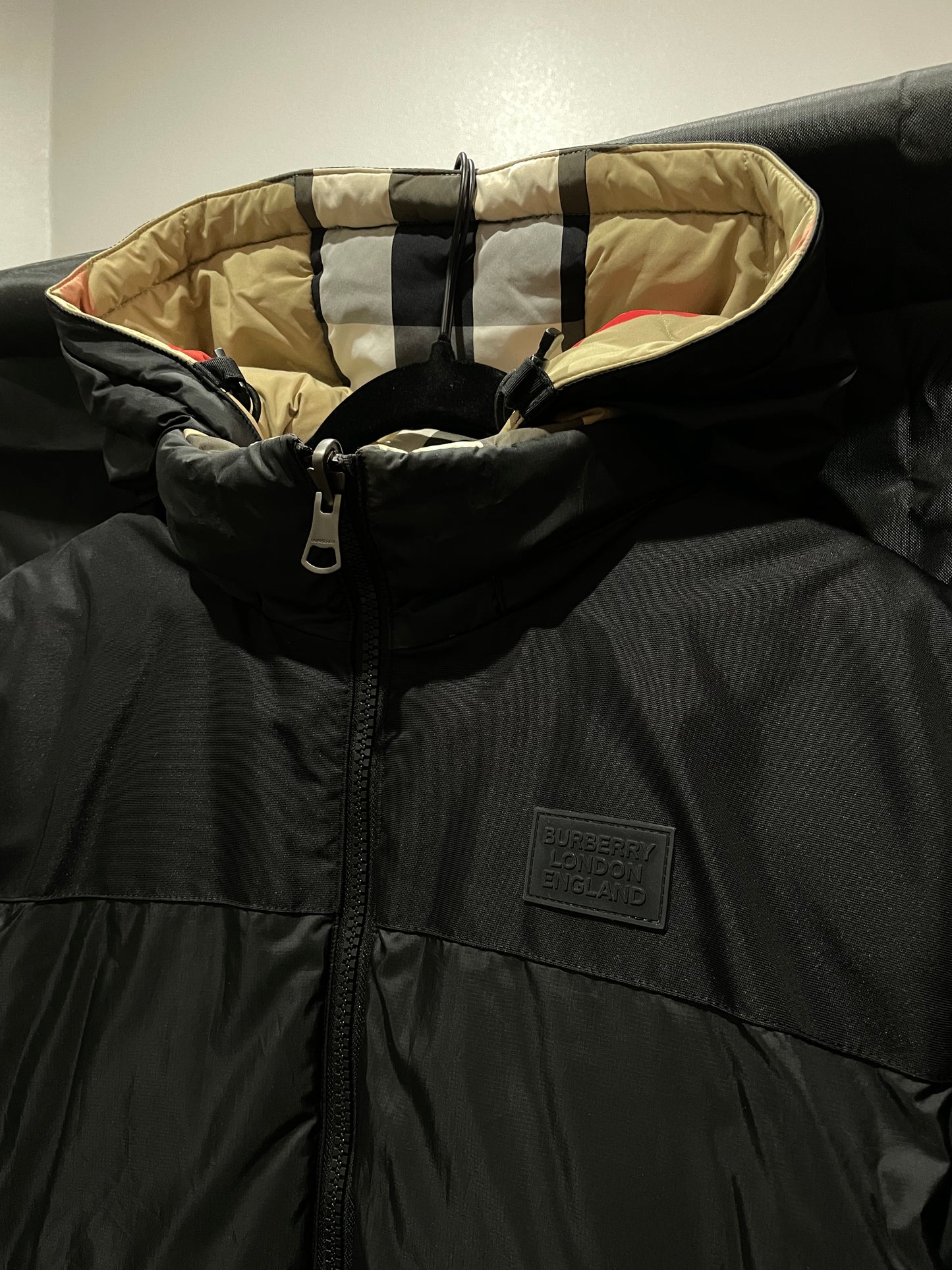 Burberry Reversible Check Puffer Jacket